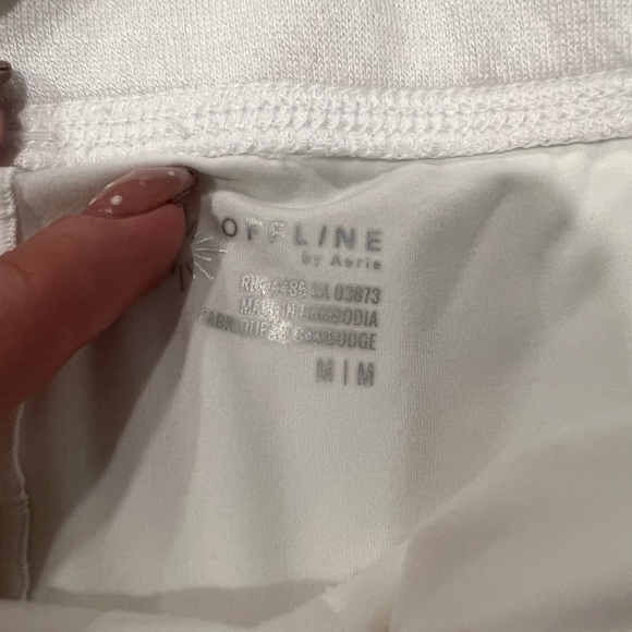 Aerie White Mini Skirt with Drawstring - Picture 4 of 7